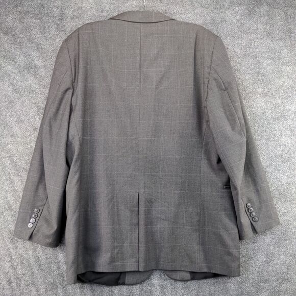 Jos. A. Bank Blazer Jacket Mens 3-Button Long Sleeve Gray Shoulder Pad - Picture 6 of 13